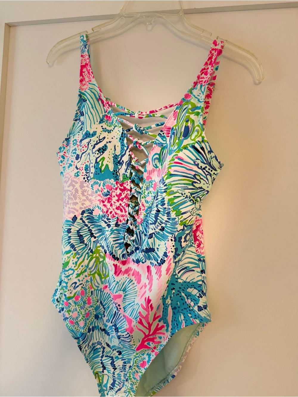 Lilly Pulitzer Tropical Lace-Up One-Piece Swimsuit, NWOT - Picture 3 of 5